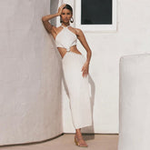 Robe dos nu découpée en tricot Kaia